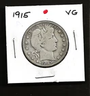 1915 "S" BARBER HALF DOLLAR***VG***