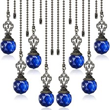 Ceiling Fan Pull Chains Crystal Light Fan Pull Chain Pendant with Ball 4 Blue