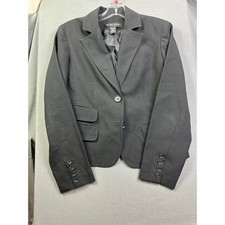 New York  Company Black Stretch Blazer Womens Size 6 Two Button Professional