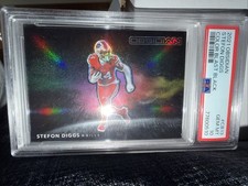 2021 Obsidian Color Blast Black SSP Stefon Diggs Case Hit New England PSA 10
