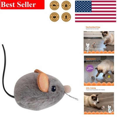 Interactive Cat Toy Squeak Squeak Mouse - Touch-Activated Catnip Adventure