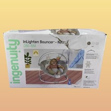 Ingenuity Inlighten Bouncer - Nate: Detachable Toy Bar Vibrations Songs DB6677