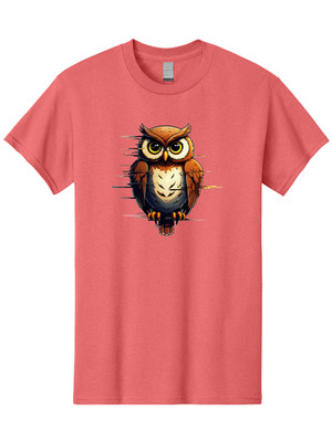 Owl-4 Mens Graphic Tee, 100% Cotton, Casual Summer Wear
