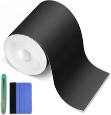 Matte Black Vinyl Wrap Tape Roll 4 Inch X 30ft Self-adhesive Black Out Chrome D