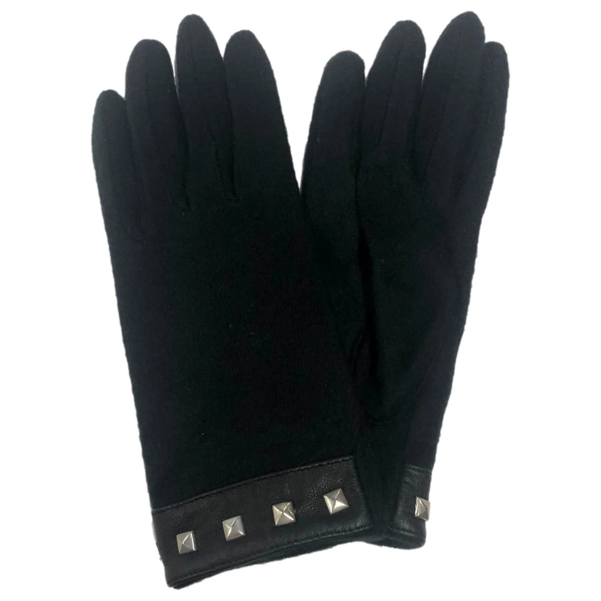 Black Leather Studded Gloves for sale | eBay