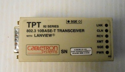 Cabletron Transceiver with Lanview 802-3 10base-T TPT-92 SERIES