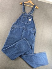 Carhartt Bib Overalls Men's 40x34 Denim Workwear Construction