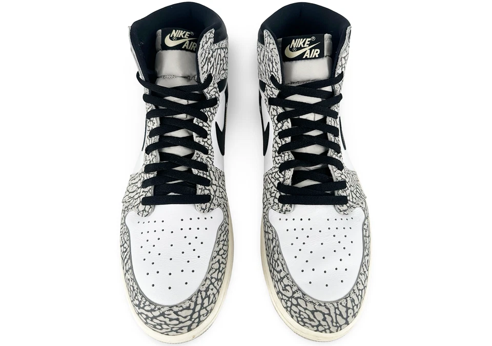 Size 14 - Jordan 1 Retro High OG White Cement DZ5485-052 Pre-Owned - Image 3 of 4