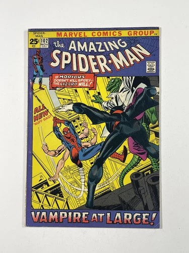 Amazing Spider-Man #102 8.5 VF+ 2nd Appearance MORBIUS  Marvel Comics (1968)