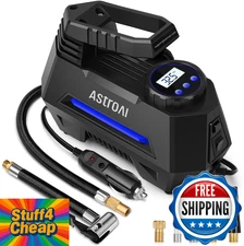 AstroAI Portable Tire Inflator Air Compressor for Car Tires w/Digital Gauge 12V