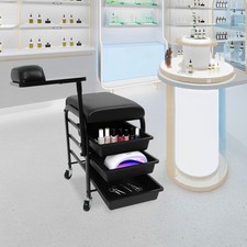 Spa Portable Cart Beauty Salon Nail Cart Rolling Storage Tool Cart w/ Drawers
