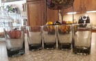 Vintage Smoke Gray Weighted 4 Oz Juice Glasses - Quantity 5 — photo 5