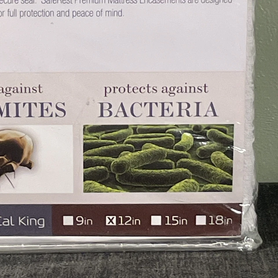 Protector de colchón con cremallera SafeRest - Colchón doble impermeable premium de 12 pulgadas Foto 3 de 4