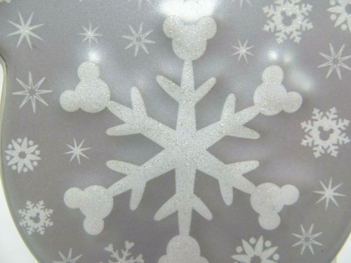 Disney Parks Ceramic Ornament Red Silver Mickey Silhouette Snowflakes Christmas - Picture 4 of 9