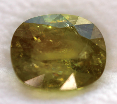 RARE !! JOLIE SPHENE VERT JAUNE DE MADAGASCAR : 7 mm x 5 mm ★★ p339