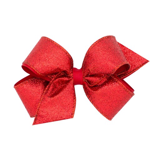 Party Glitter and Grosgrain Bow Overlay on a WeeStay No-Slip Hair Clip Medium...
