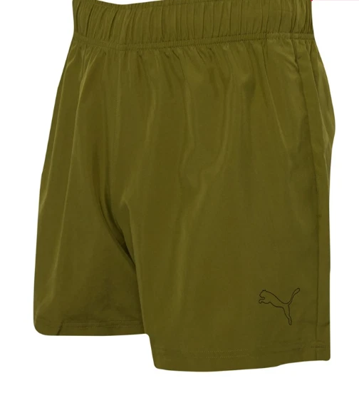 Pantaloncini Puma uomo tessuto attivo verde oliva tempo libero sport casual hold medium 32