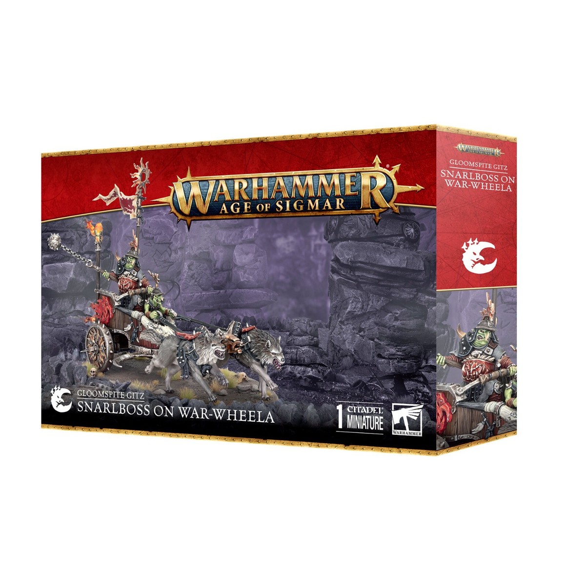 Warhammer AoS Gloomspite Snarlboss / Frazzlegit on War-Wheela New