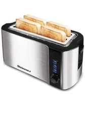 Elite Gourmet ECT-3100 Maxi-Matic 4 Slice Long Toaster with Extra Wide Slot