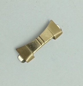 Authentic Omega 524 Gold Plated Vintage NOS Watch Bracelet Curved End Link 19 mm IMR55ALI5