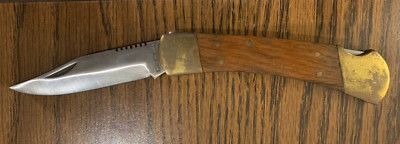 Vintage Horse Head Stainless Steel Blade Lock Hunting Knife