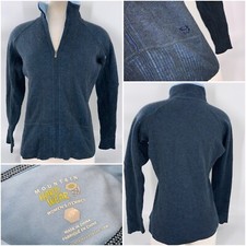 Mountain Hard Wear Jacket S Women Blue Poly Wool Nylon Full Zip YGI J2-48