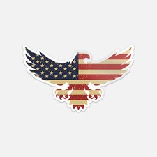 Bald Eagle USA America Flag Car Bumper Vinyl Sticker Decal