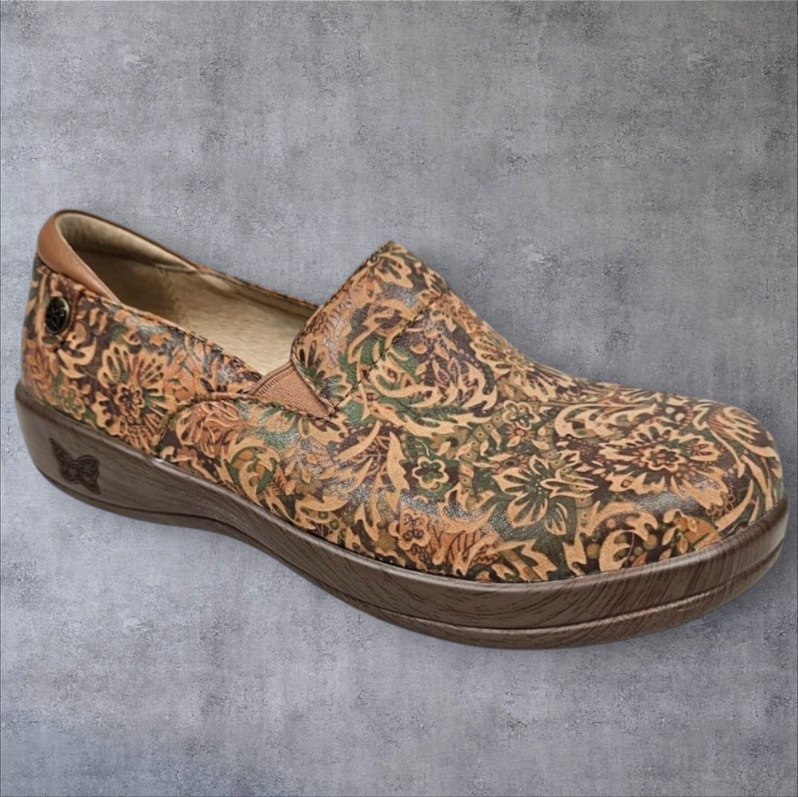 Alegria Keli Country Road Professional Clog Tooled Leather Size 37 Women's Shoes