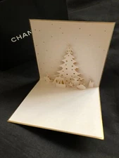 Chanel Christmas Card & Envelope Pop Up Tree & Chanel Symbols LIMITED EDITION
