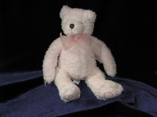 BATH AND & BODY WORKS PINK TEDDY BEAR STUFFED PLUSH CUBBY SMALL MINI BEAN BAG 7" - Picture 1 of 2
