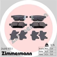 Zimmermann BremsbeläGe Hinten FüR Toyota Yaris Auris Subaru Trezia Cygnet