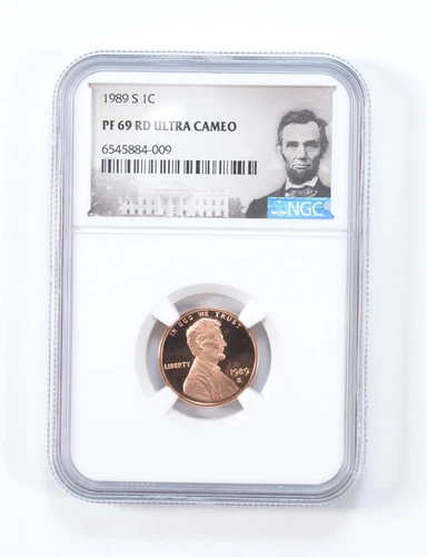 1989-S Lincoln Memorial Cent PF69 RD NGC Graded - Special Lbl