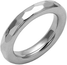 Wildthings Sterling Silver Thick Hammered Band Ring Sizes 9-10