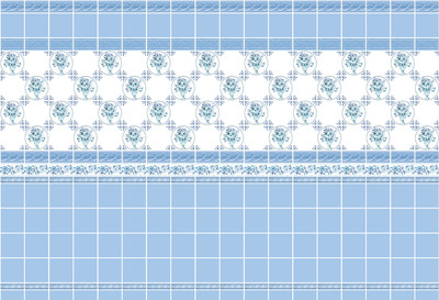 Dolls House Victorian Wallpaper Blue Kitchen Bathroom Quality Matte Paper  #28