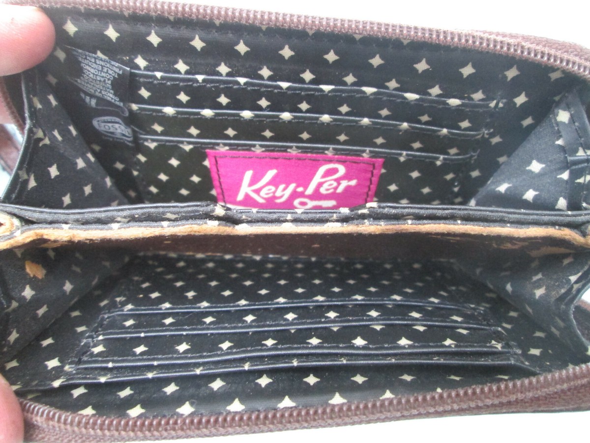 Portefeuille Porte-Monnaie FOSSIL En Cuir – Authentique Et Vintage – Occasion