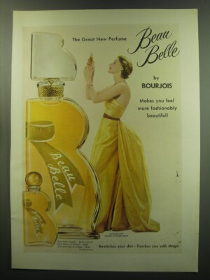 1949 Bourjois Beau Belle Perfume Ad - The Great New Perfume