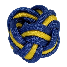 Handmade Scout Neckerchief Slide Woggle Paracord Turks Head Knot Blue Yellow