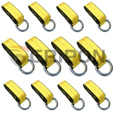 GRIPON 12pc 8' Lasso Strap Tie Down Wheel Lift Rollback Tow Hauler Dolly Trailer