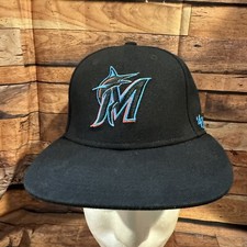 Miami Marlins New Era Youth 59FIFTY Fitted Hat Black MLB Baseball Cap Authentic