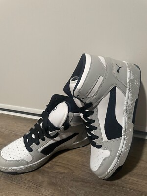 PUMA REBOUND LAYUP Scruff Lace Up Gray White Black Sneakers Size 6 New No Box
