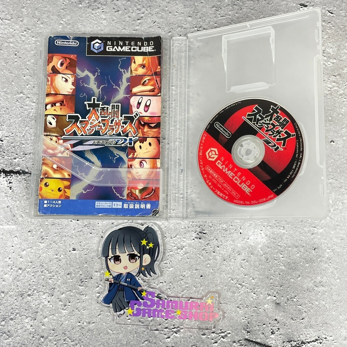 Super Smash Bros. Melee DX Nintendo GameCube Disk Manual Case Set