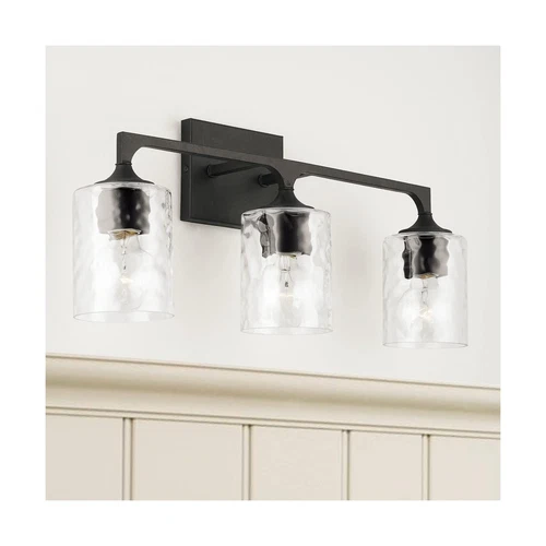 Capital Lighting 137331BI-486 Clint Clear Water Glass Bath Vanity Wall Mount,... - Picture 2 of 8