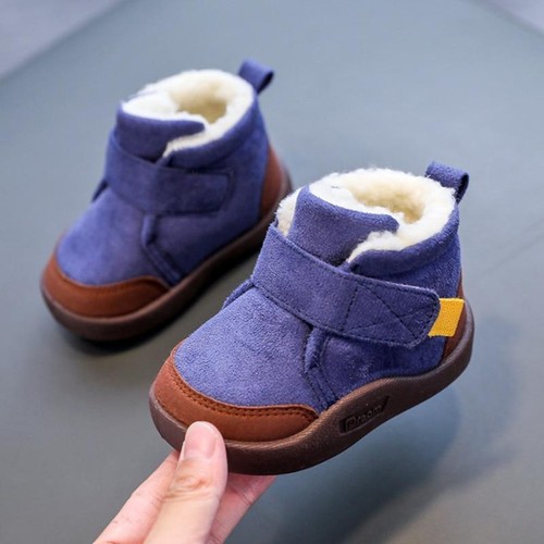 Toddler Baby Boots Winter Boy Girl Warm Baby Snow Plush Soft Bottom Infant Shoes - Picture 5 of 19