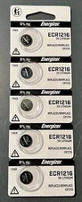 5 NEW ENERGIZER COIN LITHIUM BATTERY 3V CR1216 BR1216 ECR1216BP EXP 3/2027