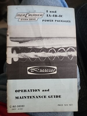1966 MERCRUISER STERN DRIVE Operation and Maintenance Guide C-90-38393 