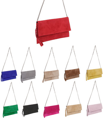 10x scarlet bag Clutch Tasche Unterarmtasche Abendtasche  Wildleder Handtasche