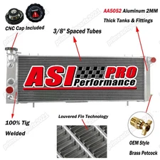 4 Rows Aluminum Radiator For 1995-2000 Jeep Cherokee 2.5L CU1193