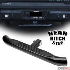 Black Steel Rear Hitch Step Bar Guard For 2" Trailer Tow Tailgate Receiver S12