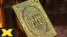 Sacred Fire (Emerald Flare) Playing Cards by Riffle Shuffle