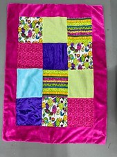 Handmade Butterflies  Caterpillars Baby Quilt, 28" x 37"
